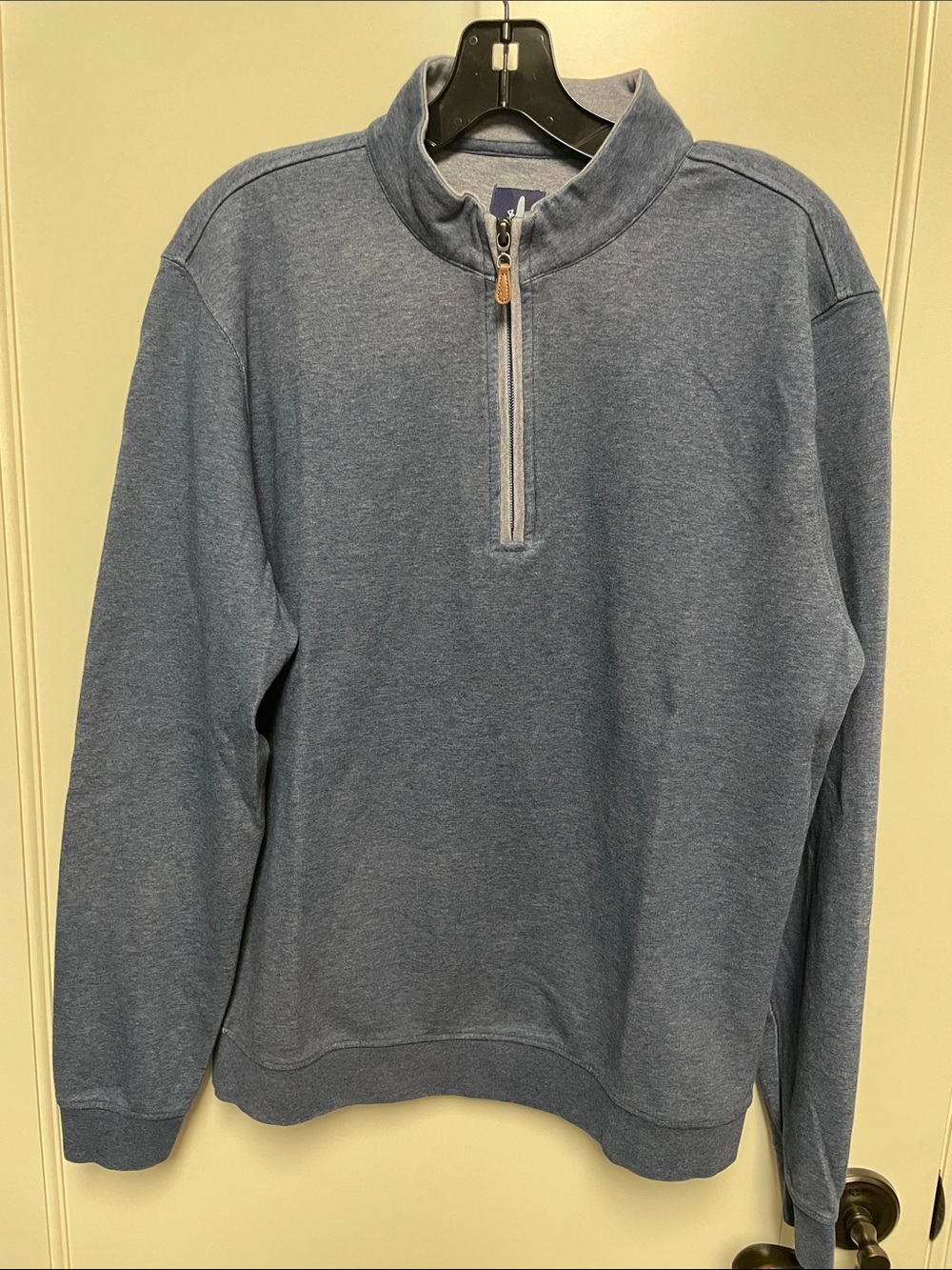 johnnie-O Men's Sully Quarter-Zip Sweatshirt in Slate Blue Heather